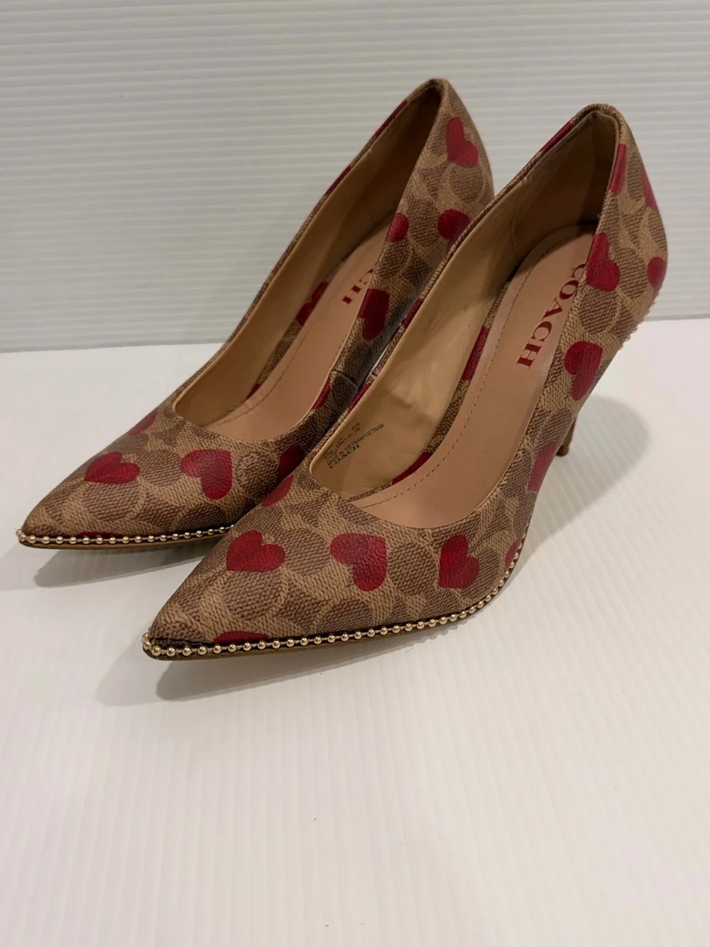 Coach Women's Waverly Heart-Print Pumps